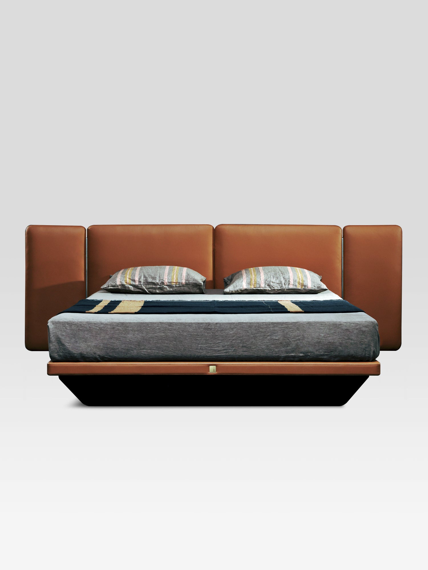 Amber Flames Bed Brown (Leather)