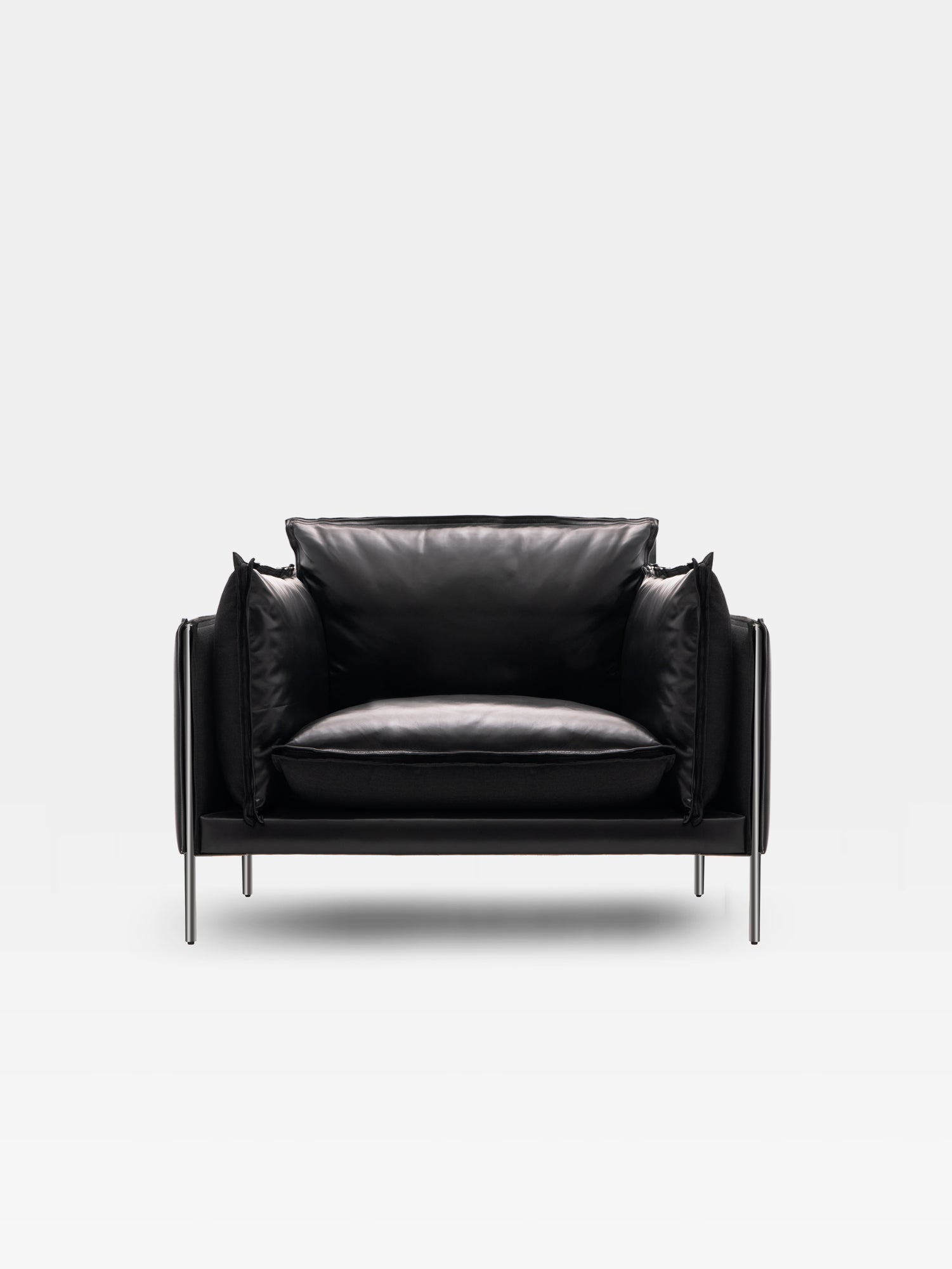 Pin Sofa-Elegant Black Edition 115×96cm 45.2×37.8in Jet Black