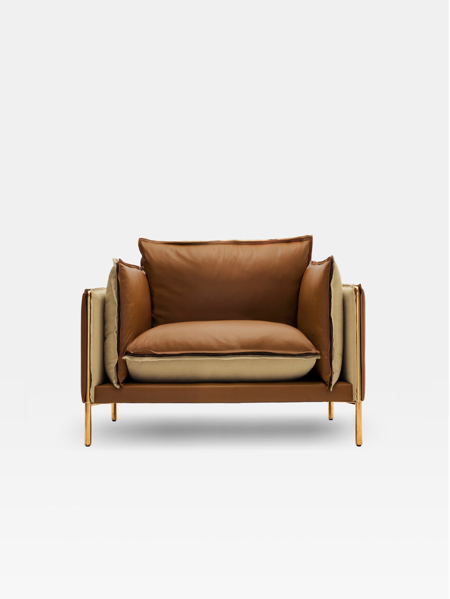 Pin Sofa-Classic Edition 115×96cm 45.2×37.8in Autumn Brown