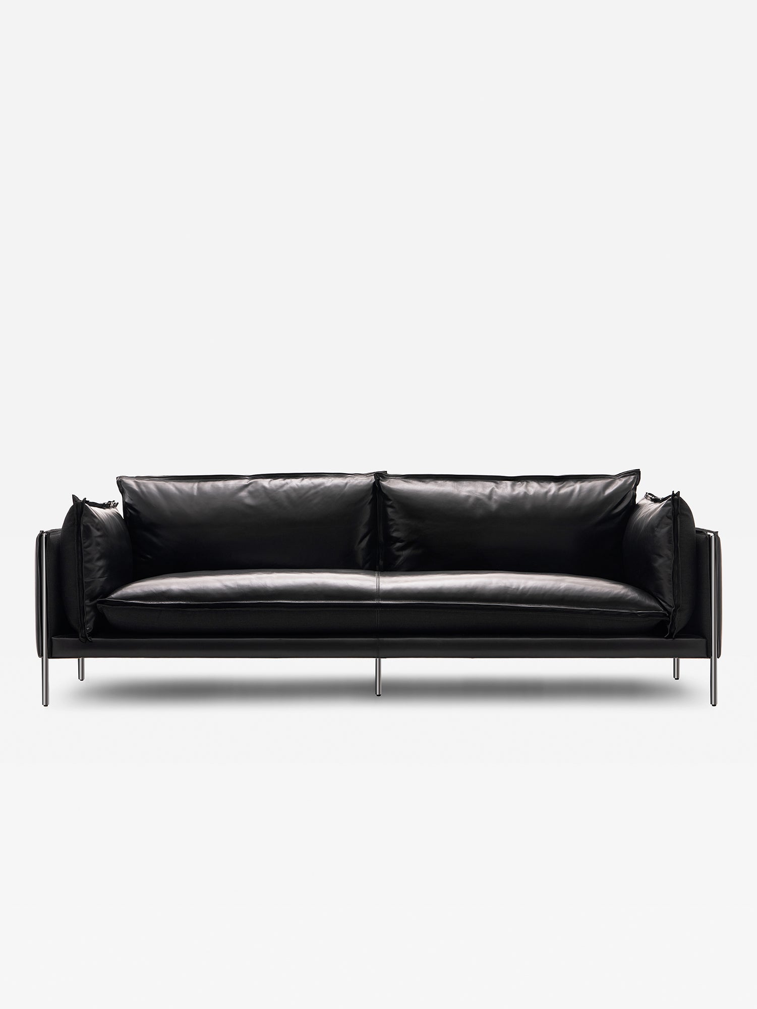 Pin Sofa-Elegant Black Edition 238×96cm 93.7×37.8in Jet Black