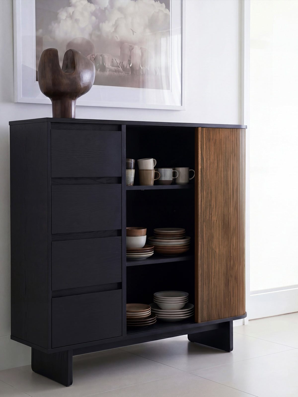 Rolling Archive Tall Cabinet