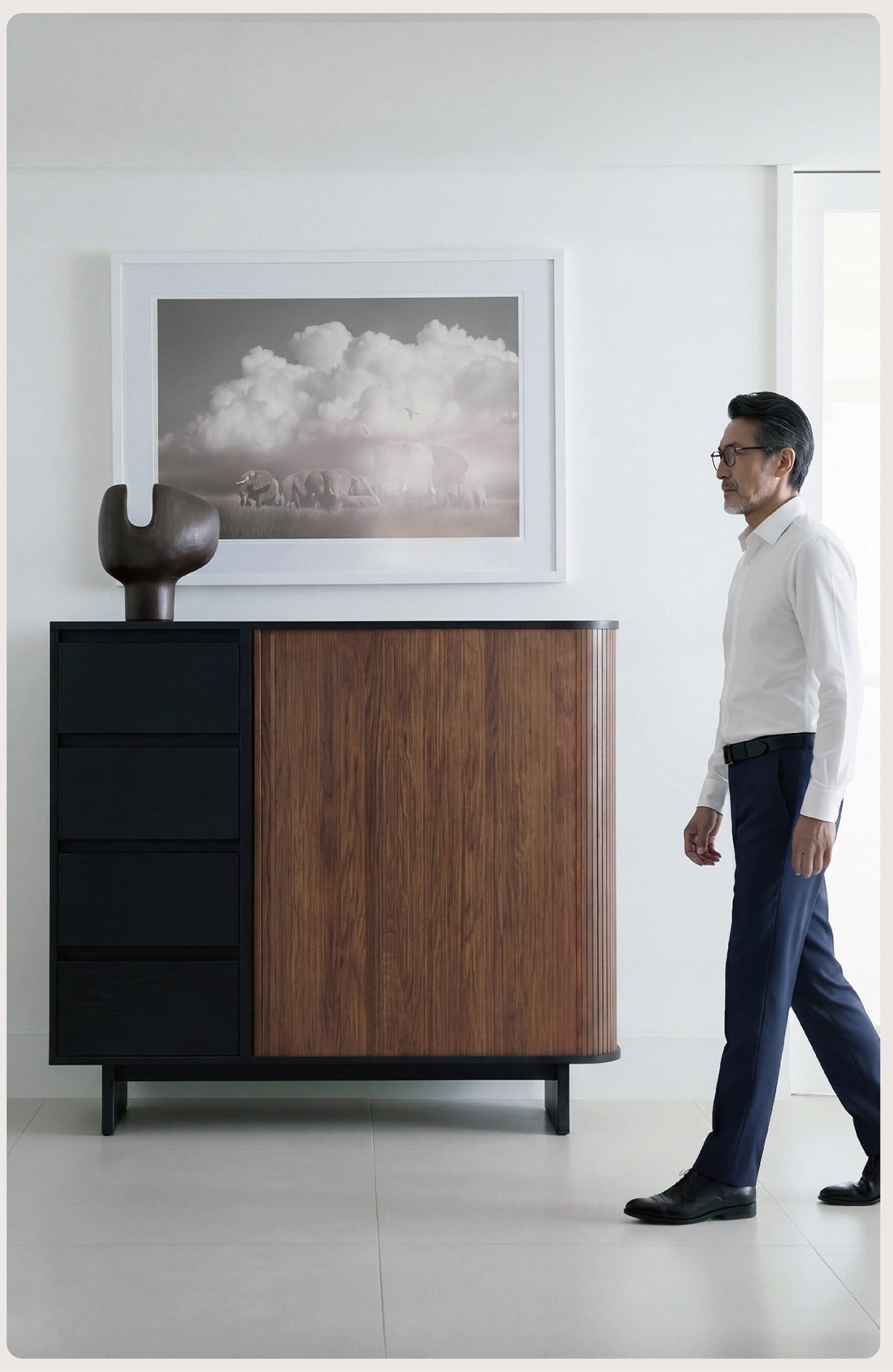 Rolling Archive Tall Cabinet