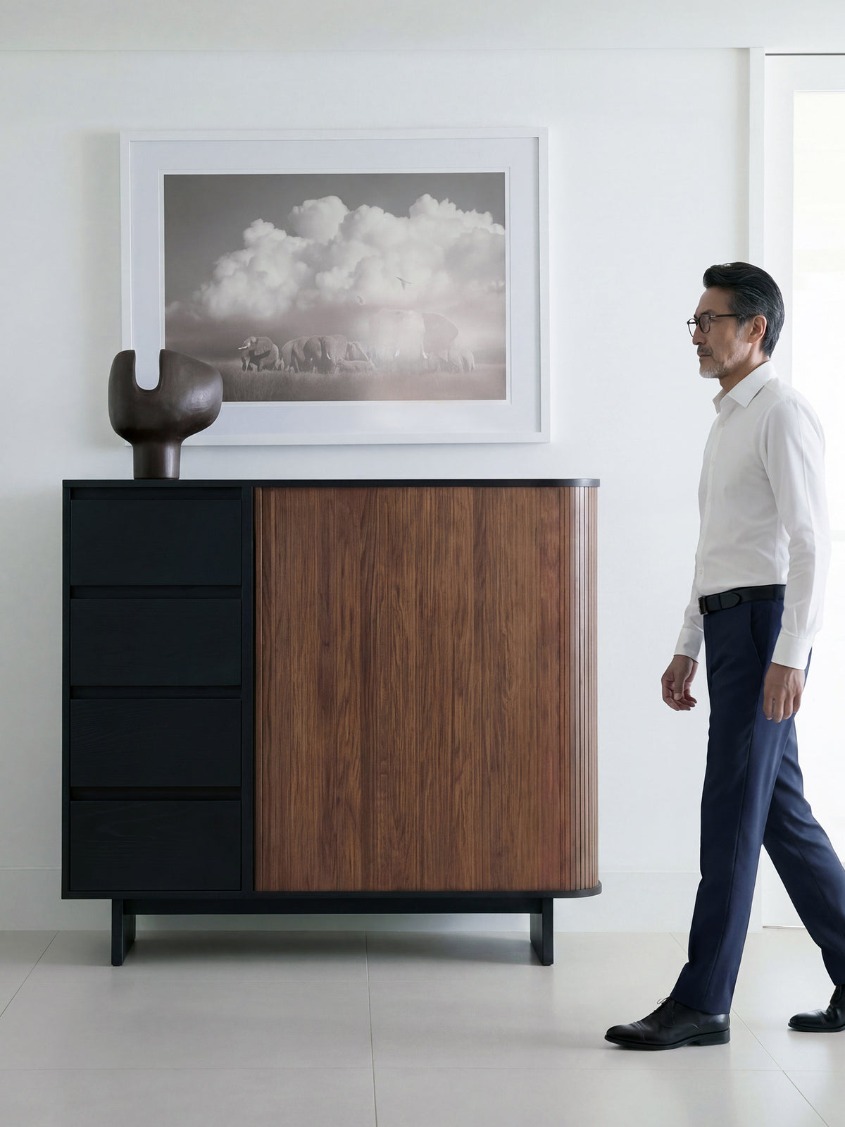 Rolling Archive Tall Cabinet