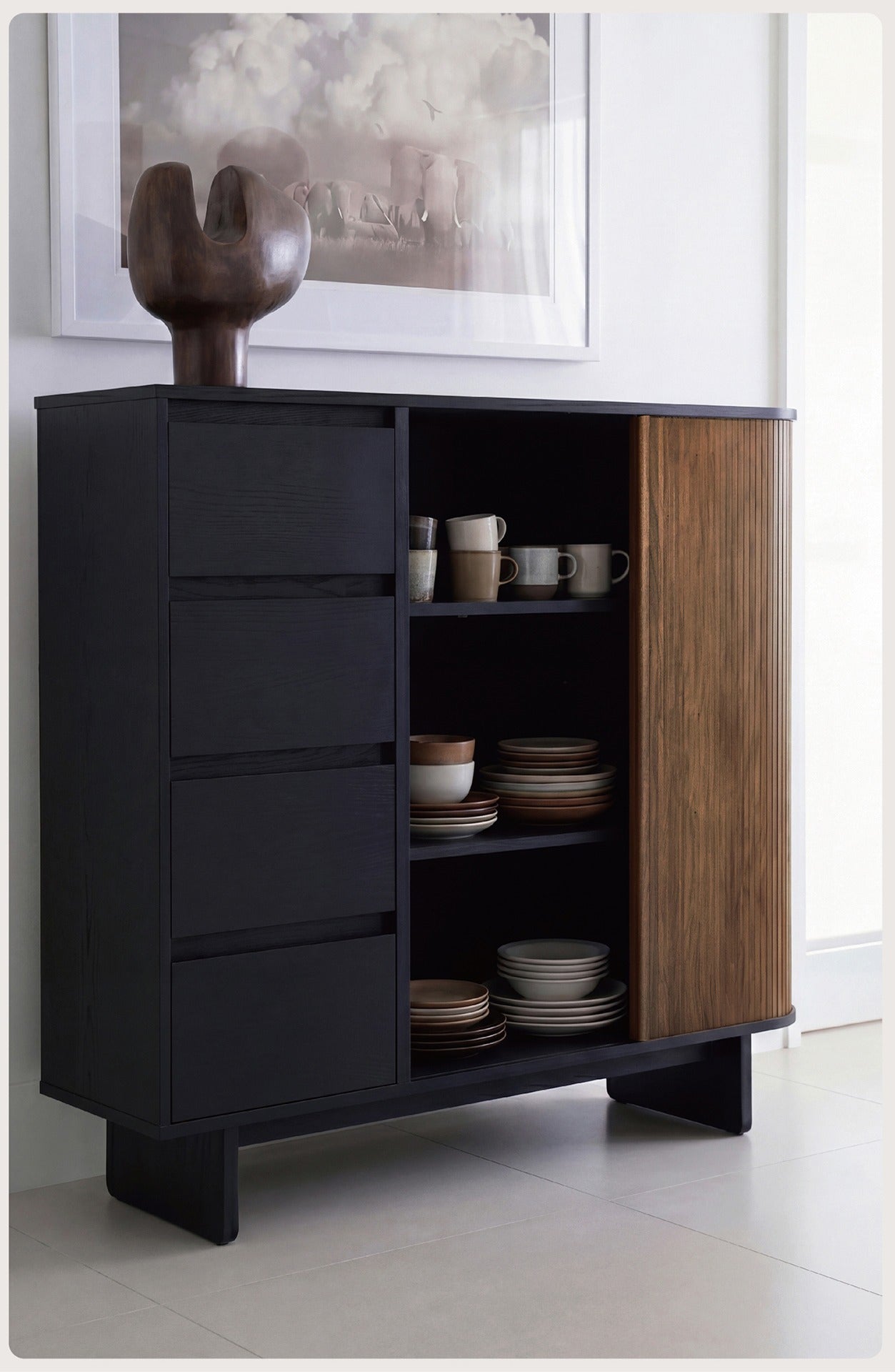 Rolling Archive Tall Cabinet
